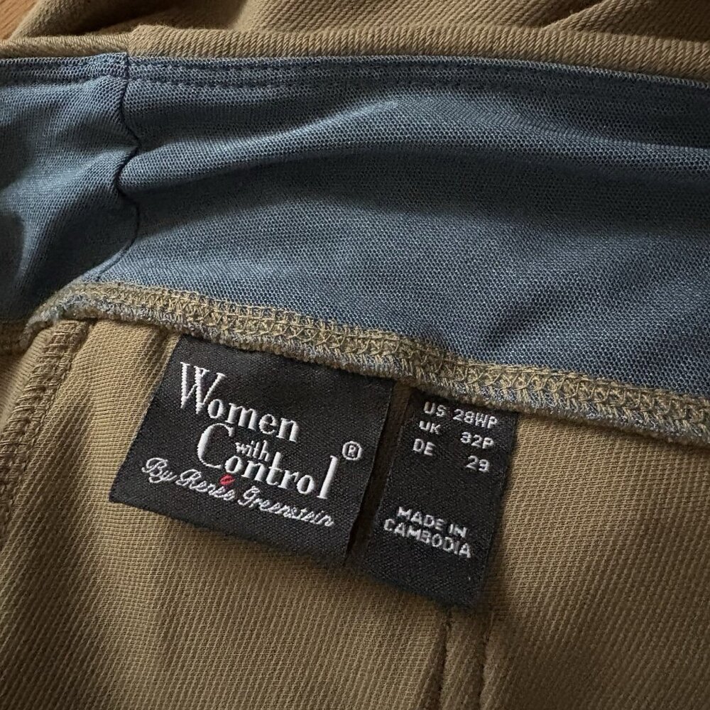 Women With Control Plus 28WP Olive Petite St.Tropez Twill Pockets Leggings NWT - Picture 11 of 15